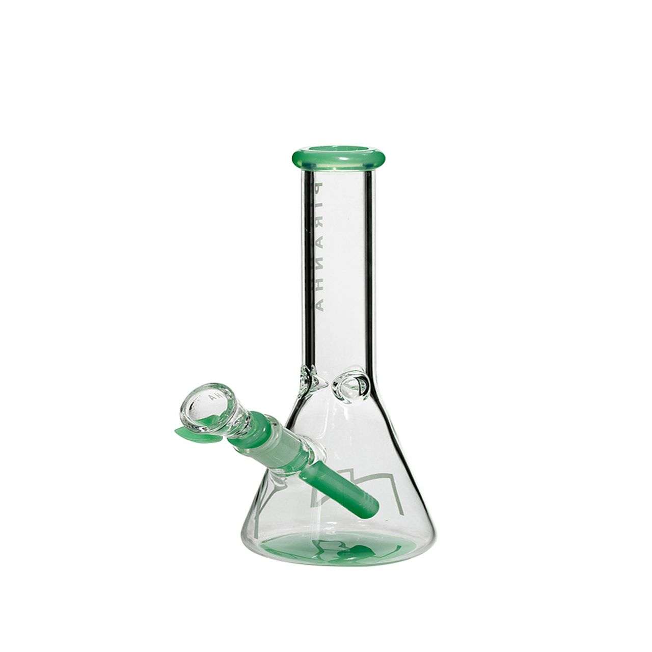Piranha 10" Glass Beaker - Jade Accents