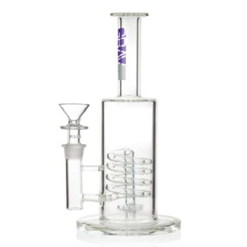 GRAV 13" Flare Stemless Water Pipe w/ Coil Shower Head - Clear