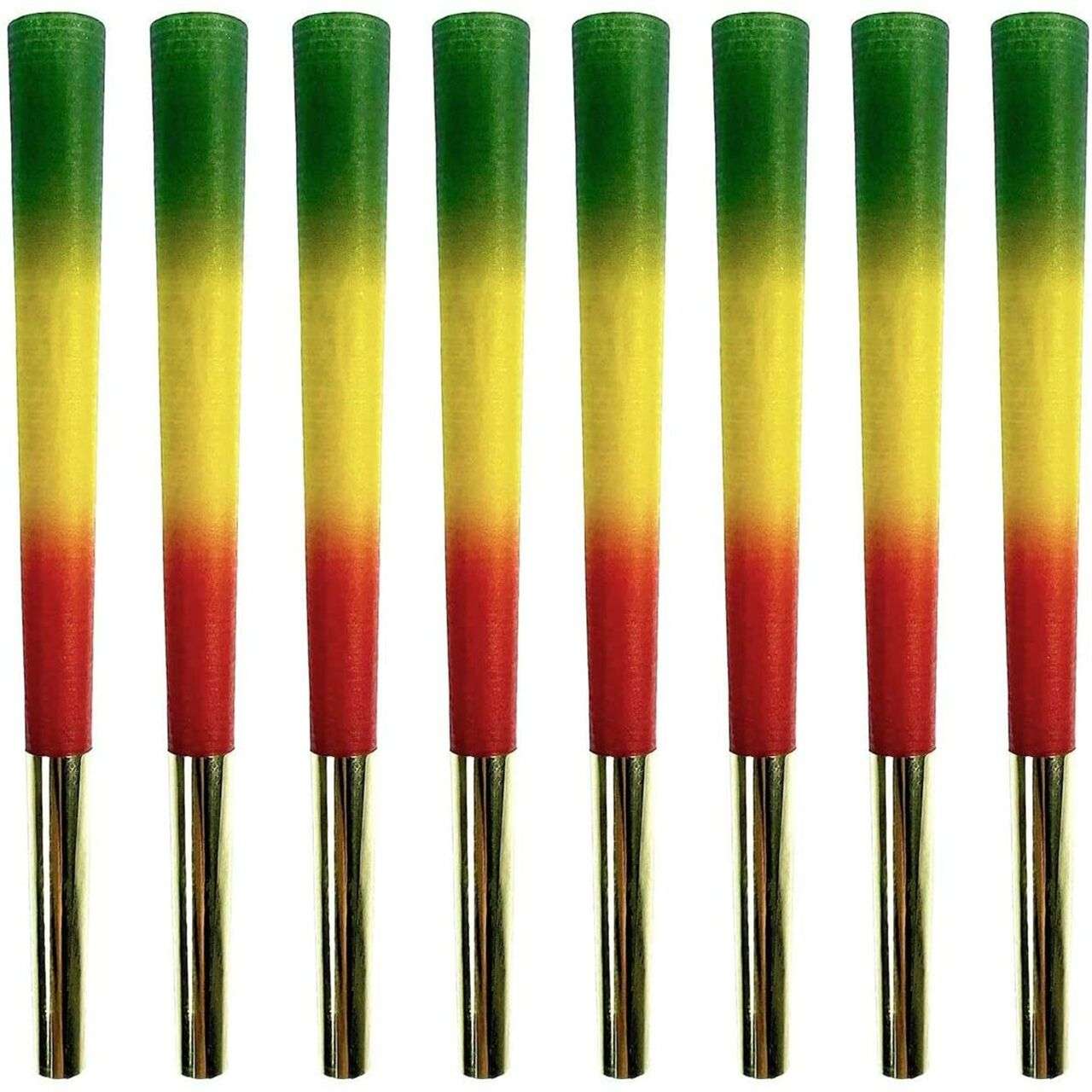 Elephant Brands Pre-Rolled Cones Rasta Gold Tip Pack of 8